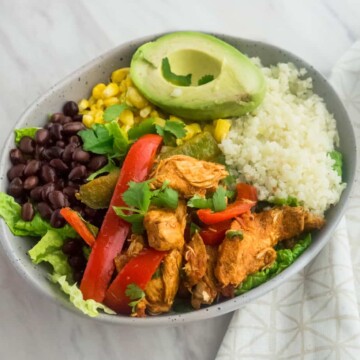 instant pot chicken fajitas bowl