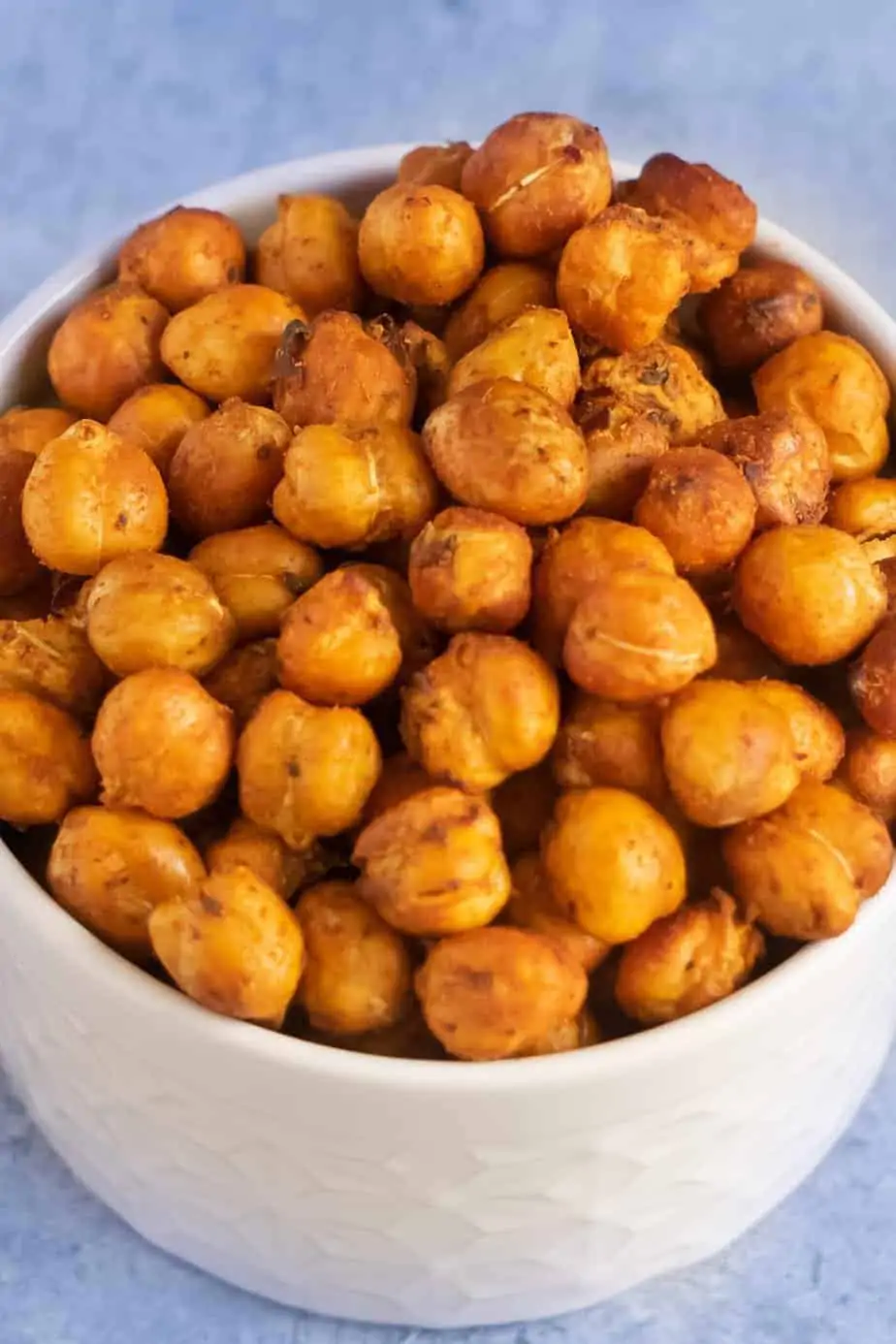 Crispy chickpeas in a bowl