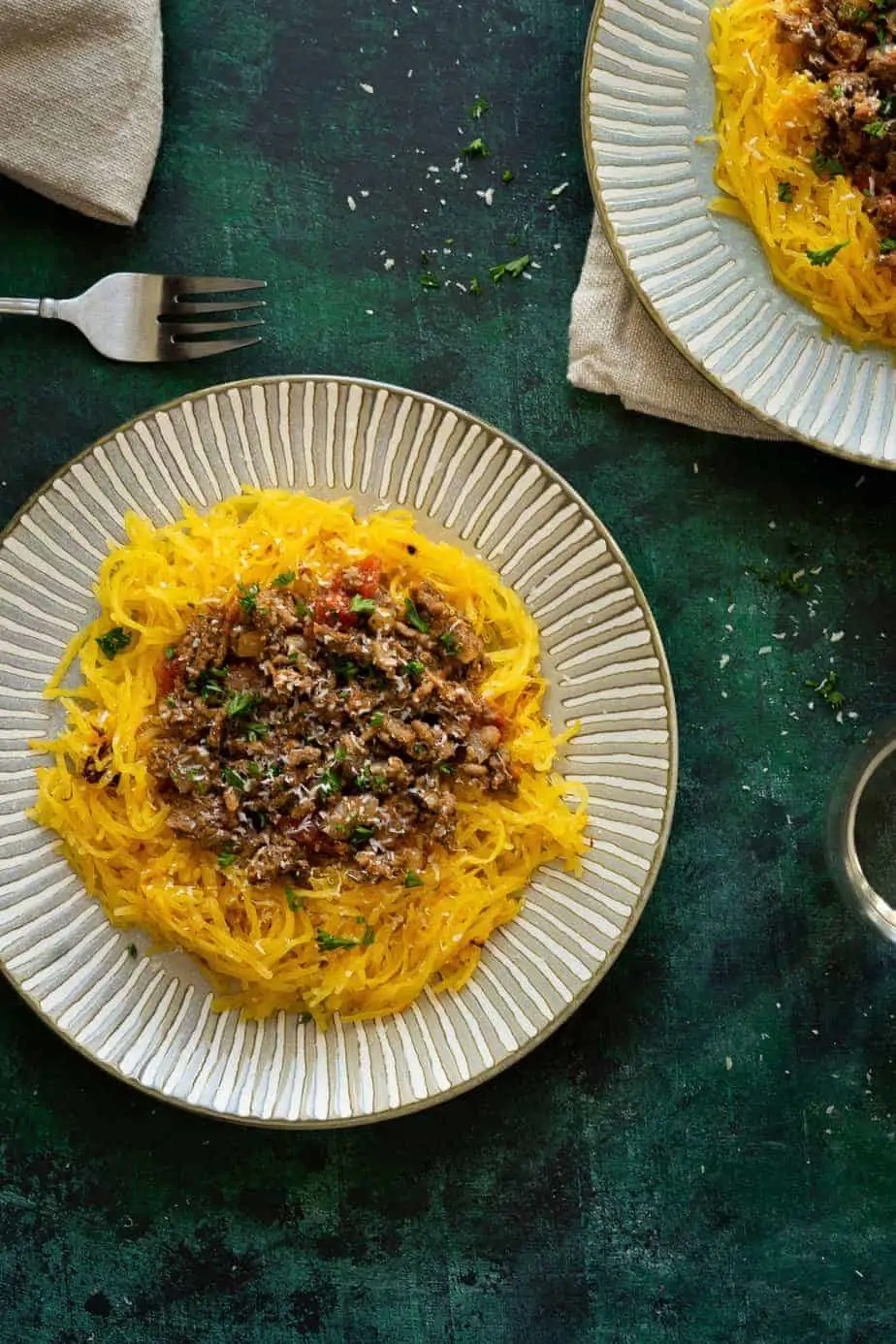 Serve squash with ground meat.
