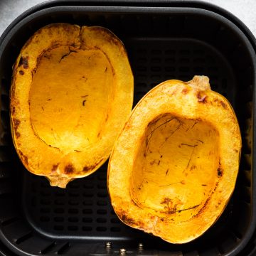 after the squashes are cooked in the air fryer basket