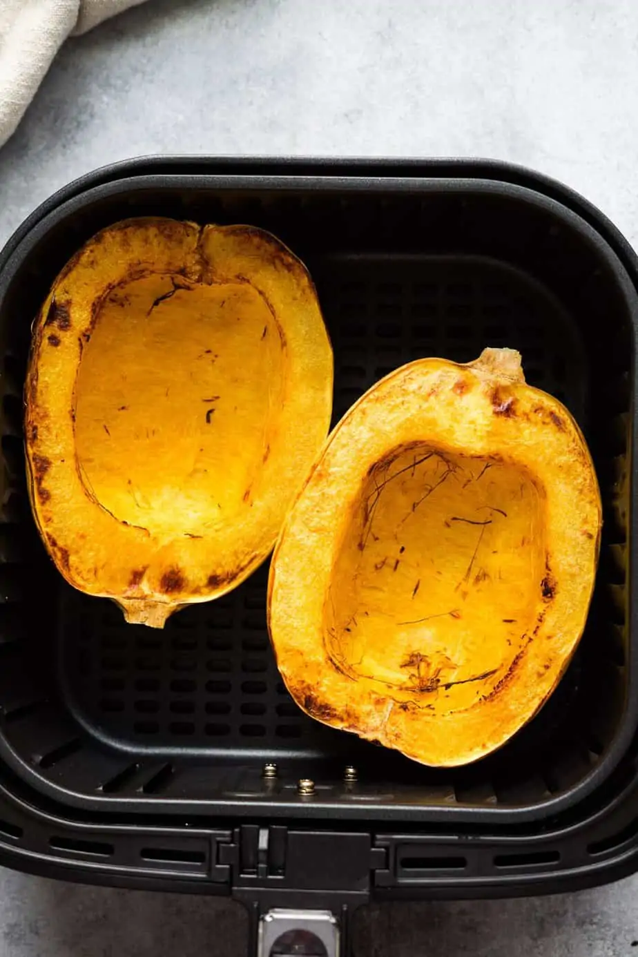 after the squashes are cooked in the air fryer basket