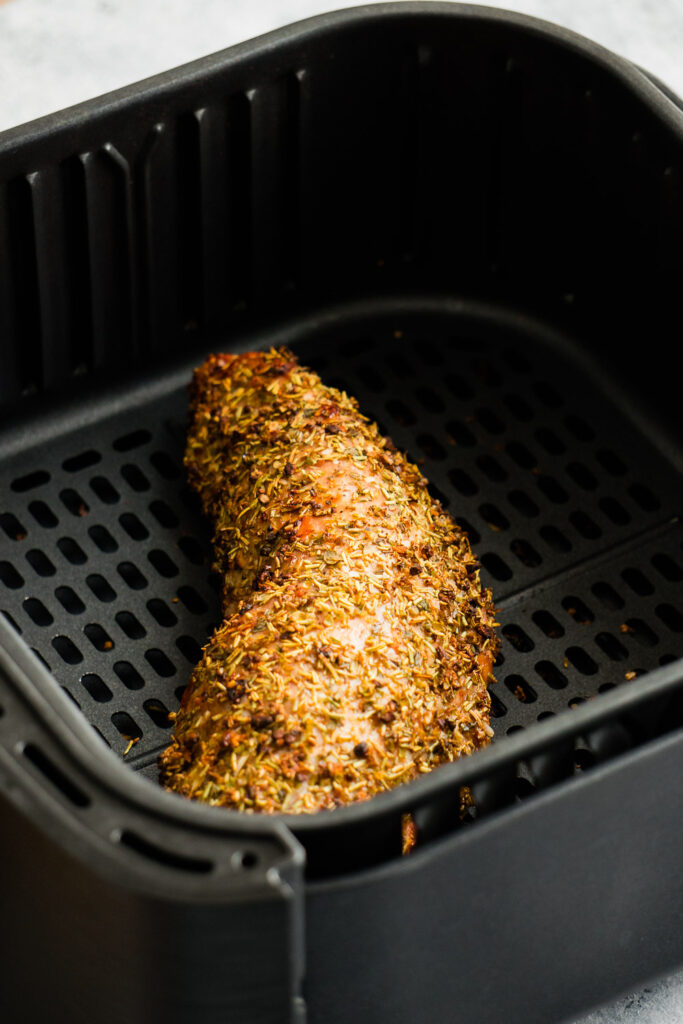 The best way to reheat pork tenderloin is in the air fryer or oven.