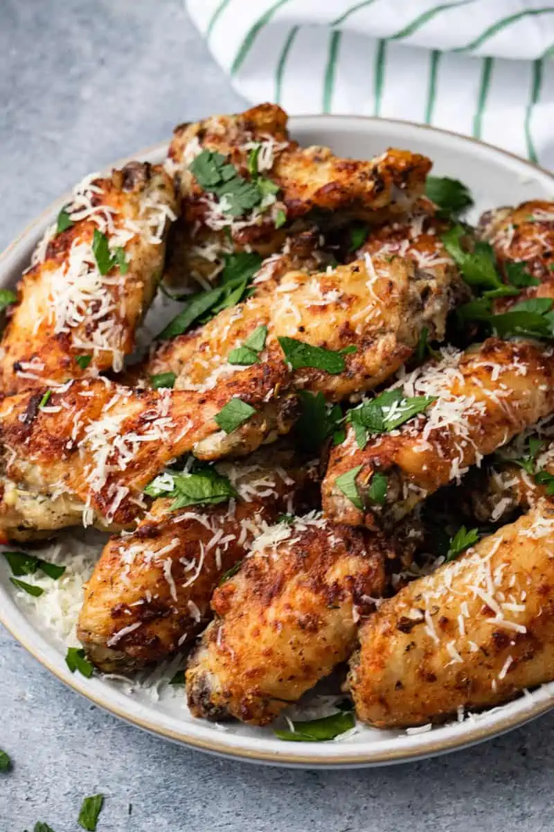 Air Fryer Garlic Parmesan Chicken Wings Recipe