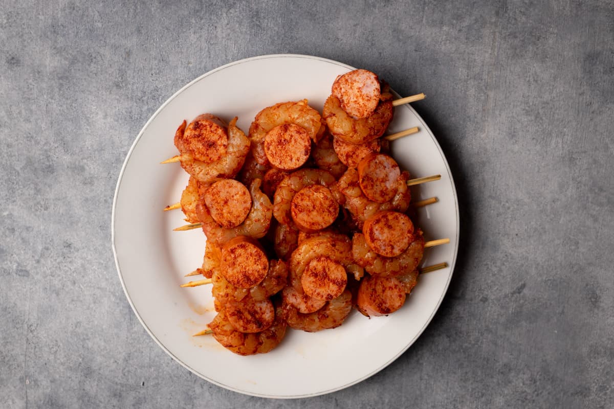 Easy Sausage And Shrimp Kabobs Air Fryer Recipe