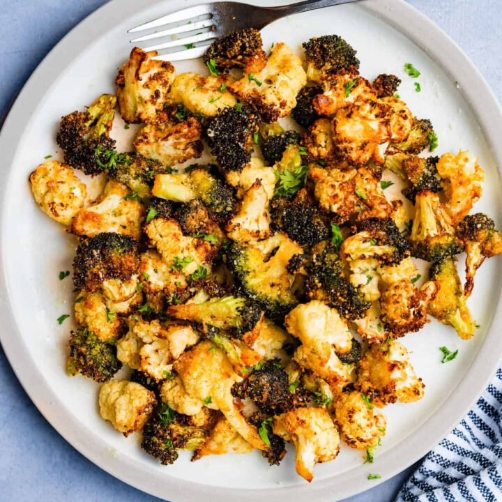 Air Fryer Broccoli and Cauliflower Recipe