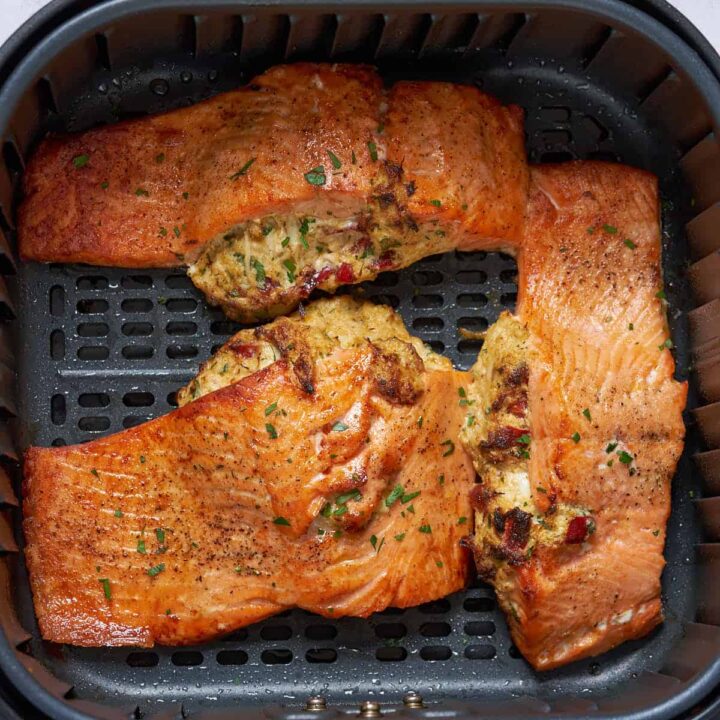 Air Fryer Stuffed Salmon Recipe