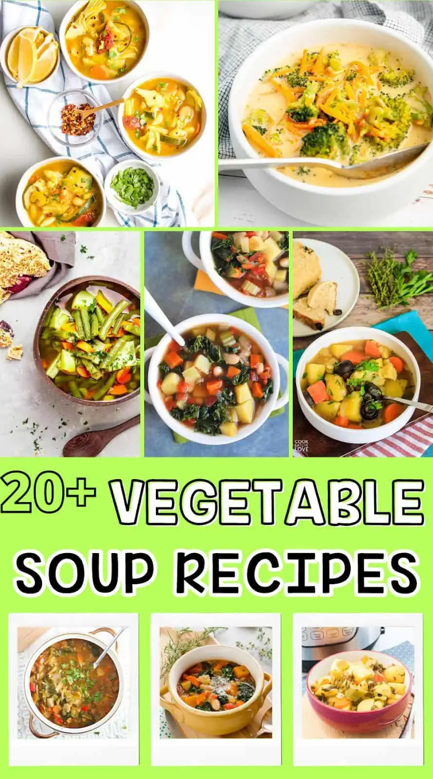 veggies soup recipes in bowls.