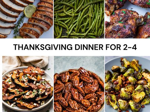 Small Thanksgiving dinner for 2-4 people.