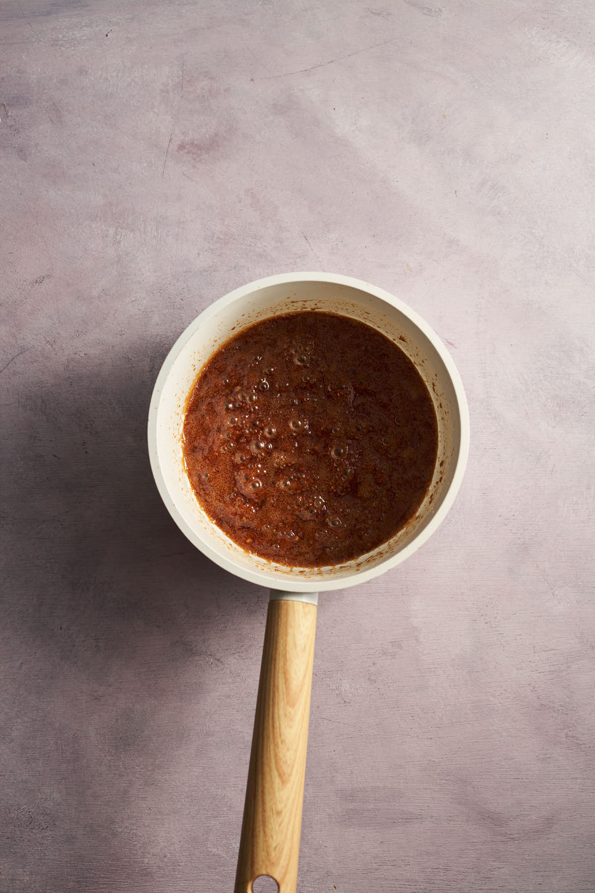 sauce in a sauce pan.
