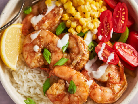 cajun shrimp bowl.