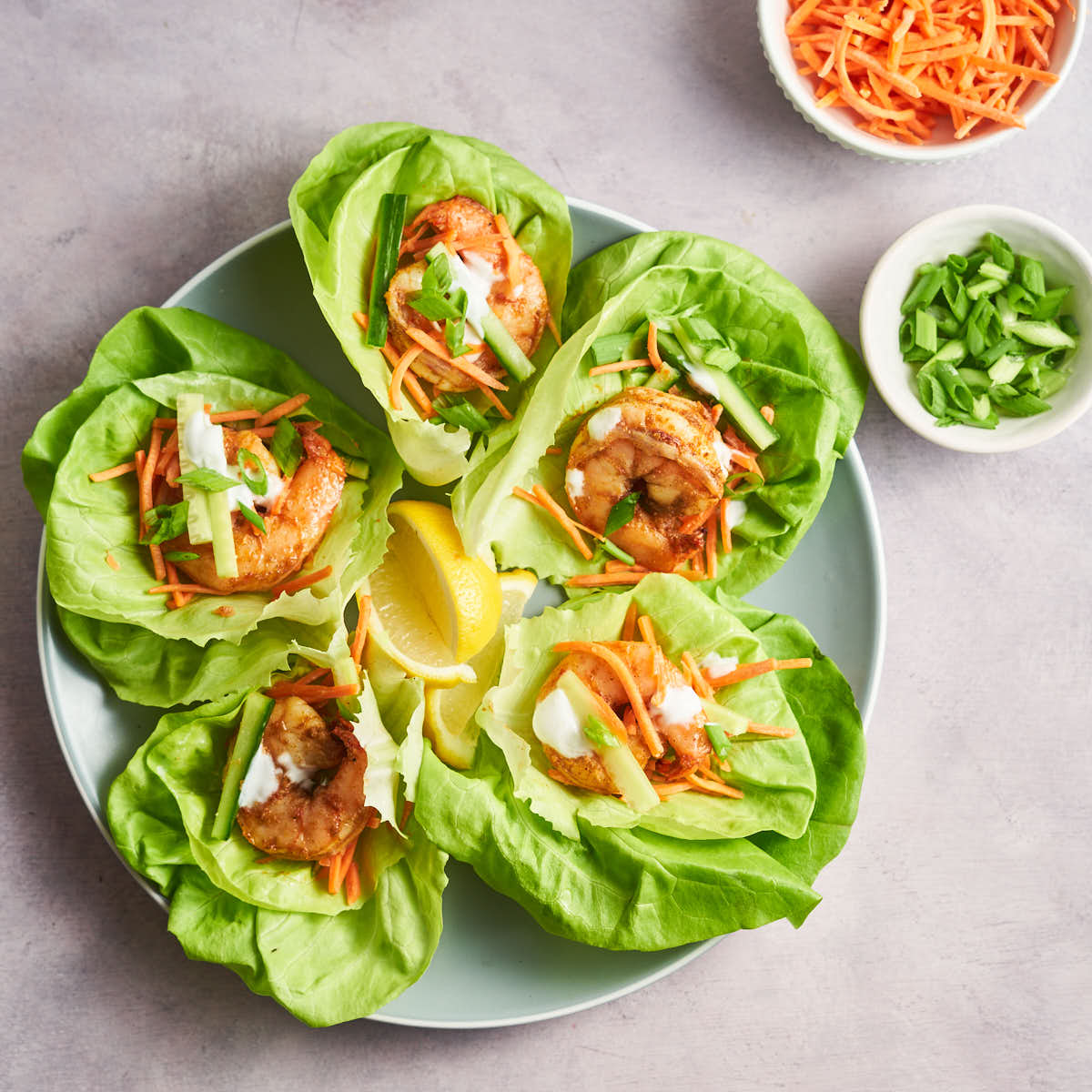 cajun shrimp lettuce wraps