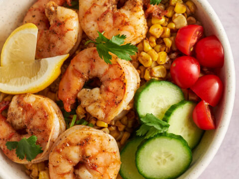 Old bay shrimp bowl.